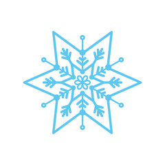 Snowflake winter symbol icon vector illustration graphic design