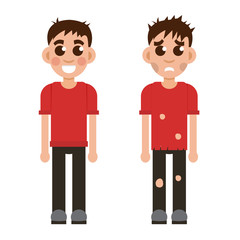 Rich and poor children