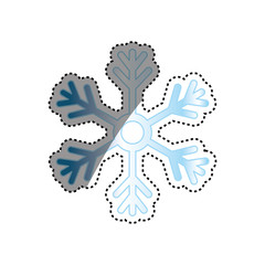 Snowflake winter symbol icon vector illustration graphic design