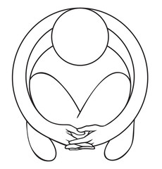 Thinker - geometric composition