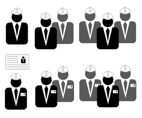 Icons for business, management, engineering, mechanical engineering