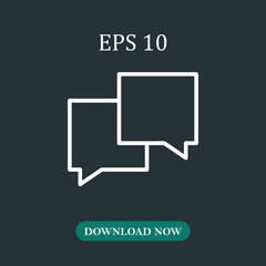 Fototapeta premium Chat icon vector