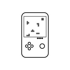 Tetris puzzle videogame icon vector illustration graphic design