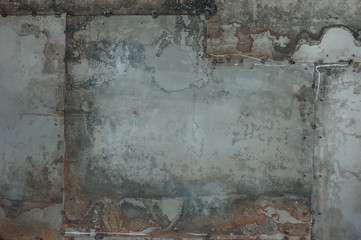 gray and blue metal texture, orange rust