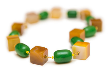 Elegant jewellery isolated on the white background