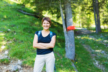 Hiking Senior Woman