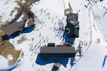 Ski resort, view from above