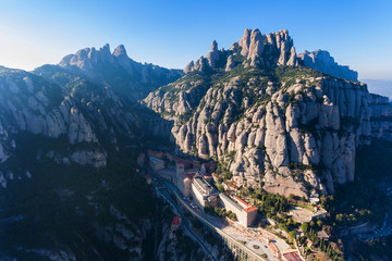 Fototapeta na wymiar Montserrat Monastery in the mountains