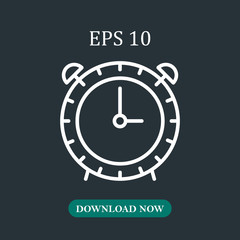 Alarm clock icon vector