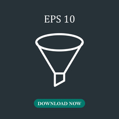 Funnel icon vector