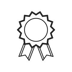 Award ribbon medal icon vector illustration graphic design
