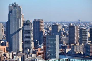 Fototapeta na wymiar Tokyo skyscrapers - Chuo Ward