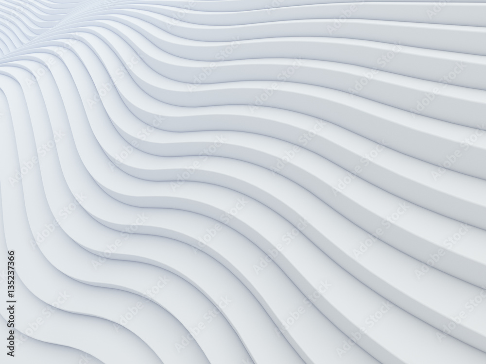 Poster Wave band abstract background surface 3d rendering