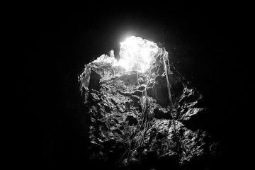 Light rays inside the cave