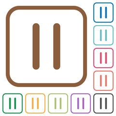 Media pause simple icons