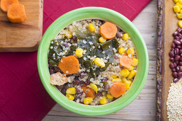 buddha bowl Quinoa and azukis 