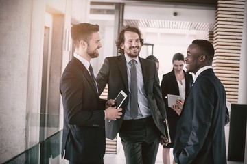 Businessmen having conversation