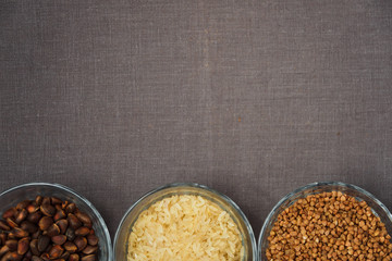 Bowls of various gluten free products