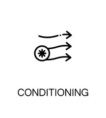 Conditioning flat icon