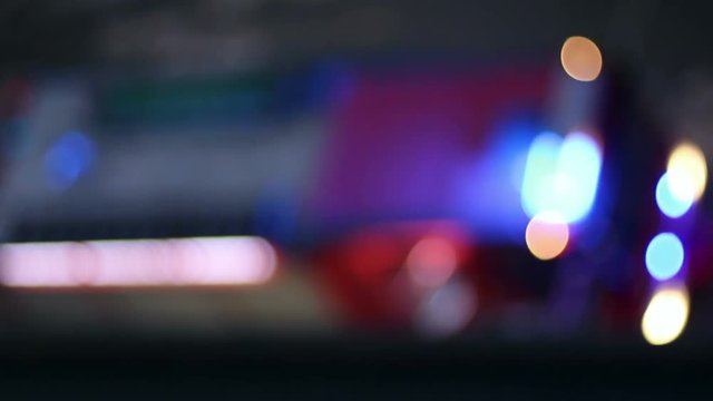 Firetruck with defocused siren