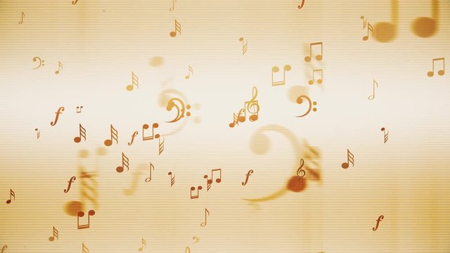floating musical notes background