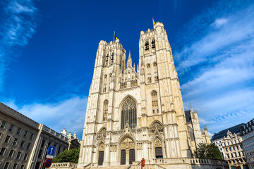 Fototapeta na wymiar Cathedral in Brussels