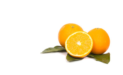 isolated orange slice
