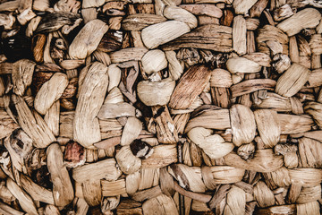 Woven straw pattern texture of basket