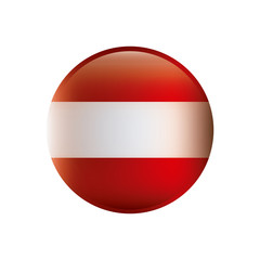 color silhouette with flag of austria in round shape vector illustration