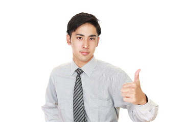 ガッツポーズのビジネスマン