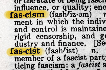 Fascism Dictionary Definition - obrazy, fototapety, plakaty