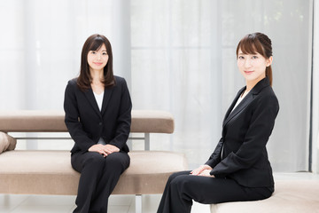 portrait of asian businesswomen sitting