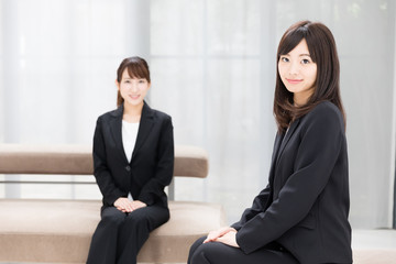 portrait of asian businesswomen sitting