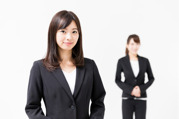 portrait of asian businesswomen on white background