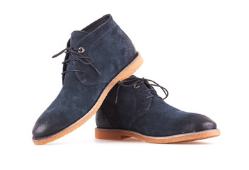 Men's Blue Leather Shoes