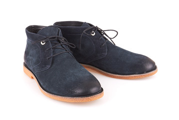 Men's Blue Leather Shoes