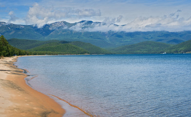 Chivyrkuisky bay of Lake Baikal in Eastern Siberia in Buriatia