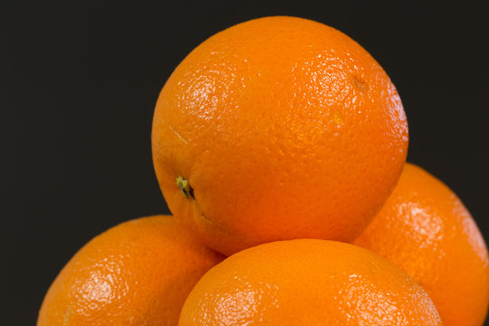 Oranges in a basket Close Up