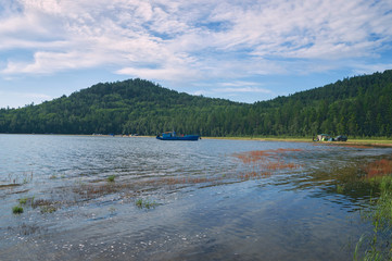 Okunevaya bay in Chivyrkuisky Gulf of lake Baikal