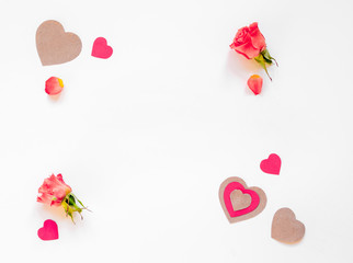 concept of Valentine's Day with heart background mock up