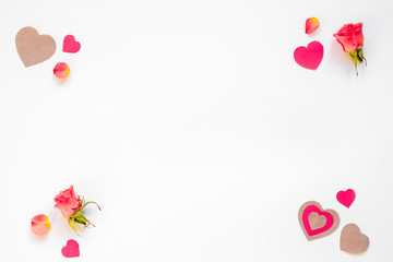 concept of Valentine's Day with heart background mock up
