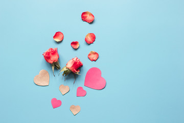 concept of Valentine's Day with heart background mock up