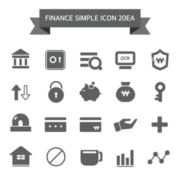 Banking Simple Icon Set