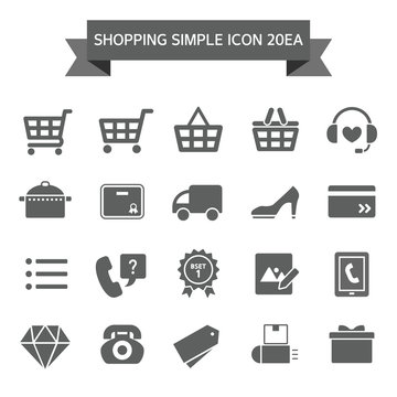 Shopping Simple Icon Set