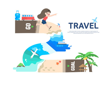 Summer Travel Illustration