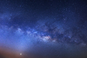 Naklejka na ściany i meble Milky Way Galaxy, Long exposure photograph, with grain