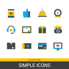Shopping Simple Icon Set