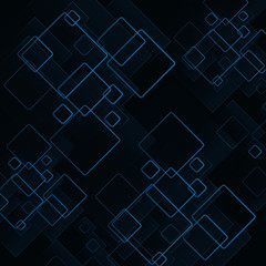 Blue squares background. Vector illustration.