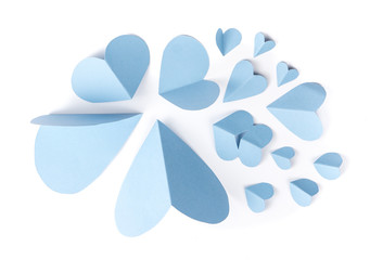 blue heart paper
