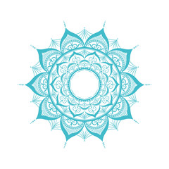 Zentangle mandala.Isolated on white.